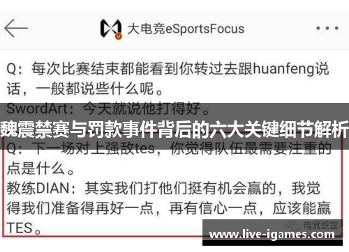魏震禁赛与罚款事件背后的六大关键细节解析