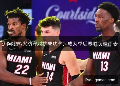 迈阿密热火防守对抗成功率,成为季后赛胜负晴雨表 迈阿密热火防守对抗成功率,成为季后赛胜负晴雨表